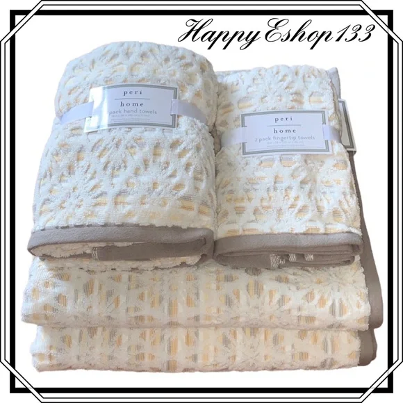 peri home Bath Peri Home Cotton Towel Set 6piece Bath Hand